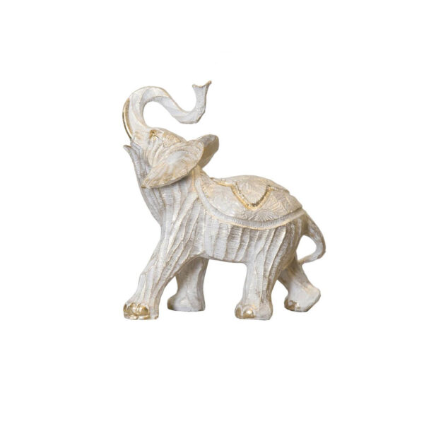 مجسمه فیل طلایی سفید مارکات سایز کوچک